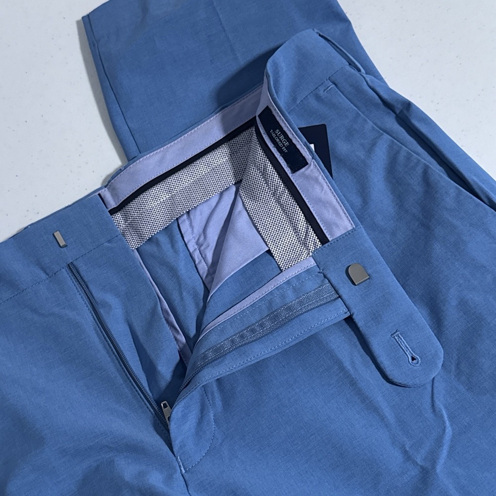 Peter Millar Crown Crafted Men's Size 36x32 Brook Blue Surge Performance Pants - Picture 5 of 11